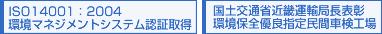ISO14001�F2004 ���y��ʏȋߋE�^�A�ǒ��\��
���ۑS�D�ǎw�薯�ԍH��