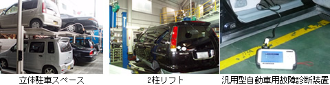 立体駐車スペース・2柱・汎用型自動車用故障診断装置